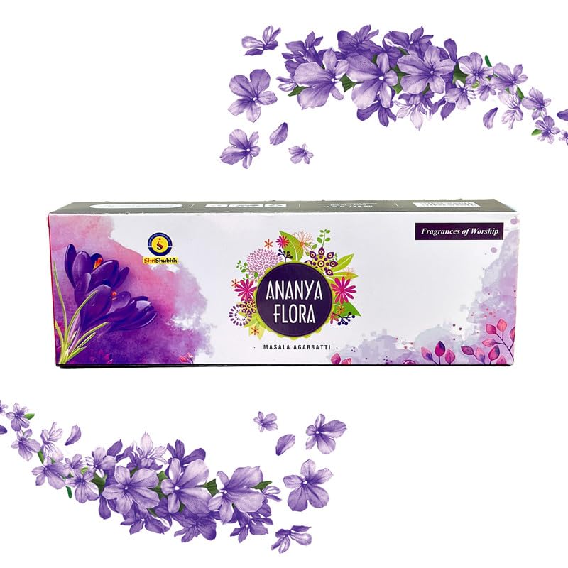 Shrishubhh - Ananya Flora - Premium Handroll Incense Sticks | Floral | Pack of 2 x 250g