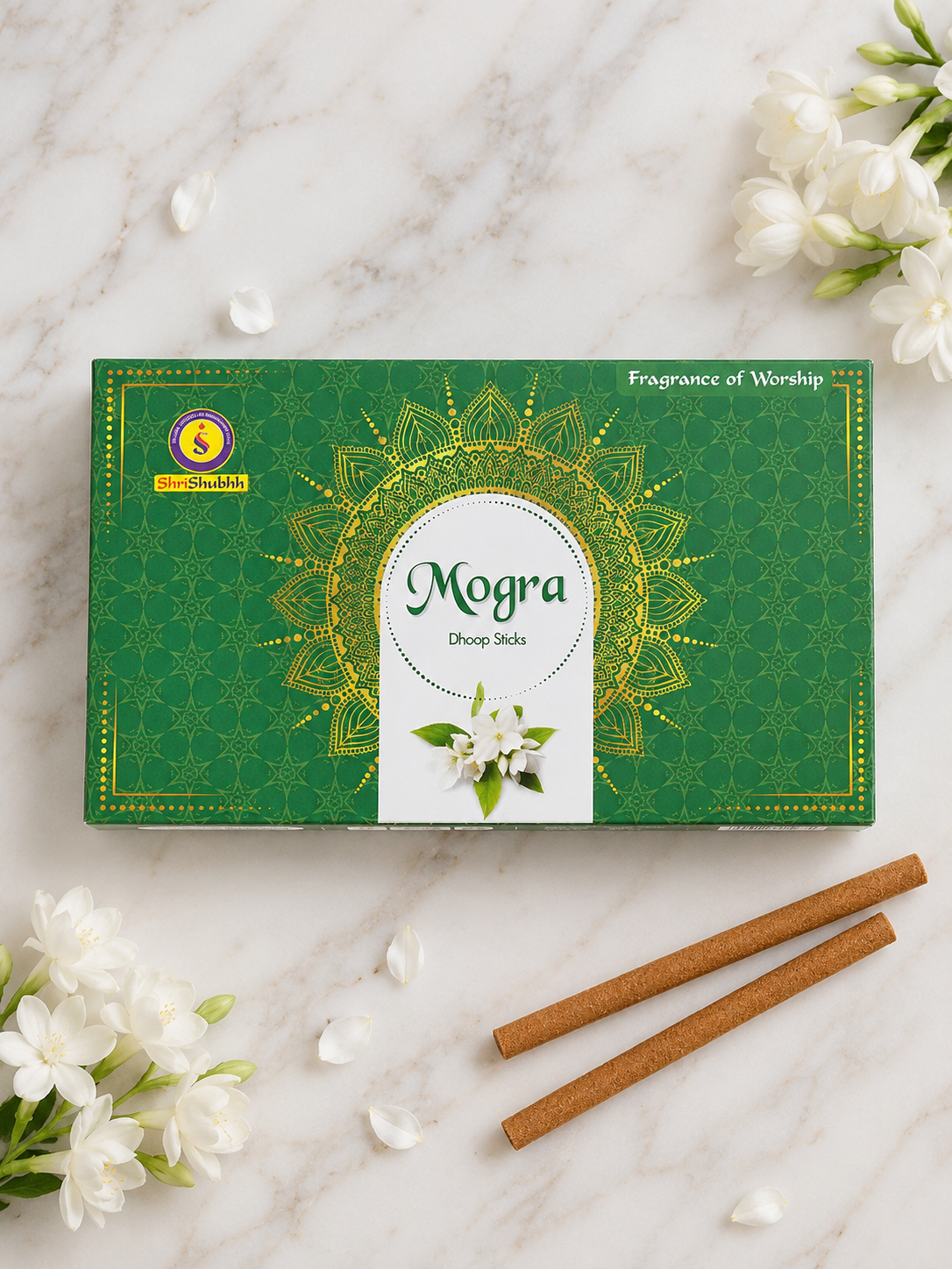 Shrishubhh - Mogra - Premium Dhoop 4" | Pack of 10 | 50g Each | 500g