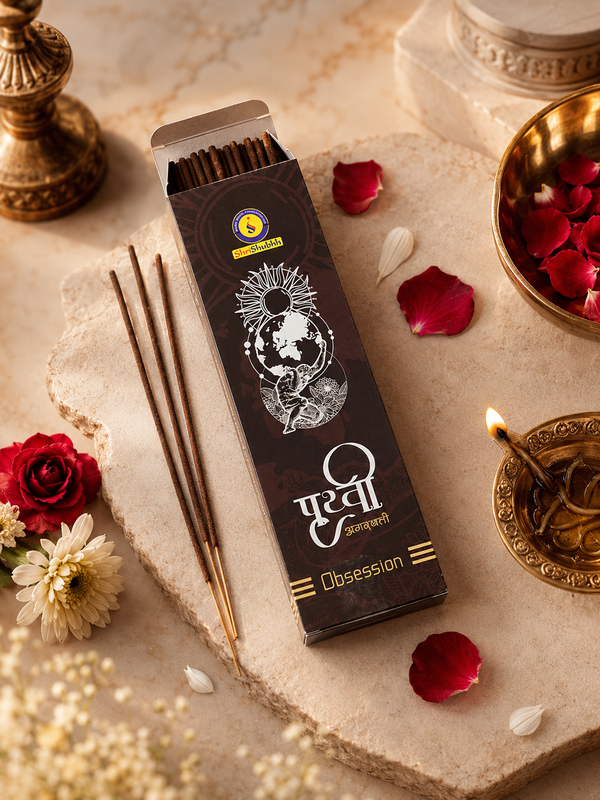 Shrishubhh - Prithvi Elegance - Premium Incense Sticks | Brown | Pack of 3 x 100g