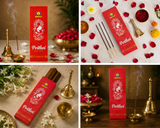 Shrishubhh - Prithvi Elegance - Premium Incense Sticks | Red | Pack of 3 x 100g