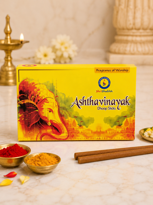 Shrishubhh - Ashthavinayak- Premium Dhoop 4" | Pack of 10 | 50g Each | 500g