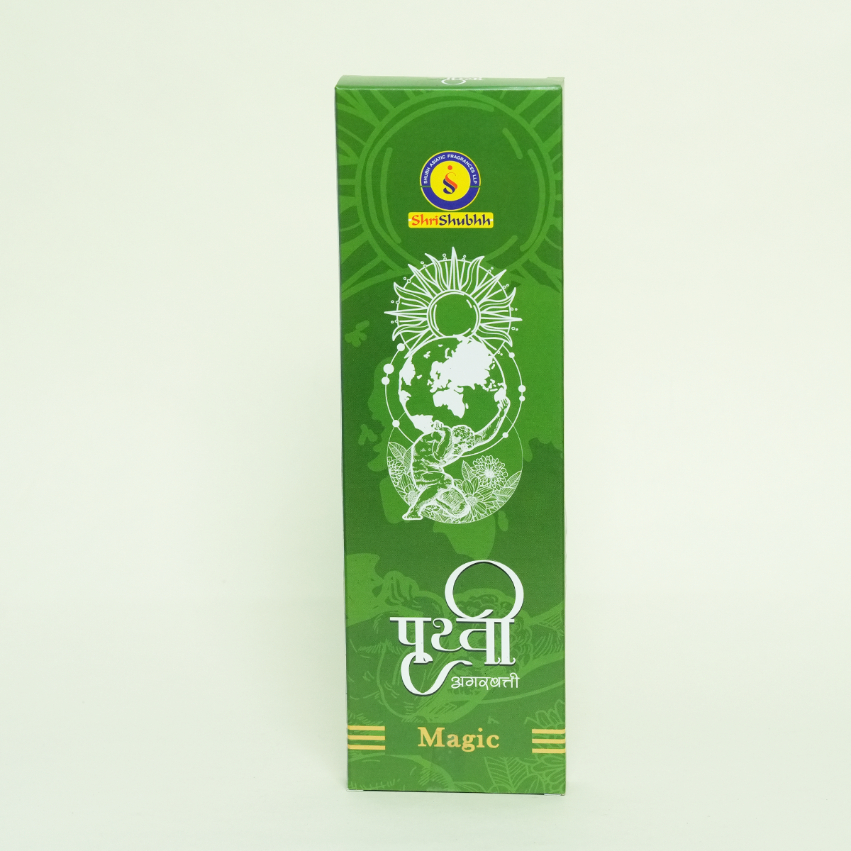 Shrishubhh - Prithvi Elegance - Premium Incense Sticks |Green| Pack of 3 x 100g