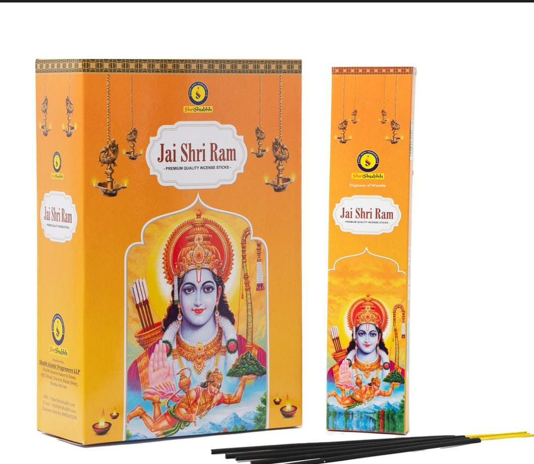 Shrishubhh | Jai Shri Ram Premium Quality Incense Sticks Pack of 12