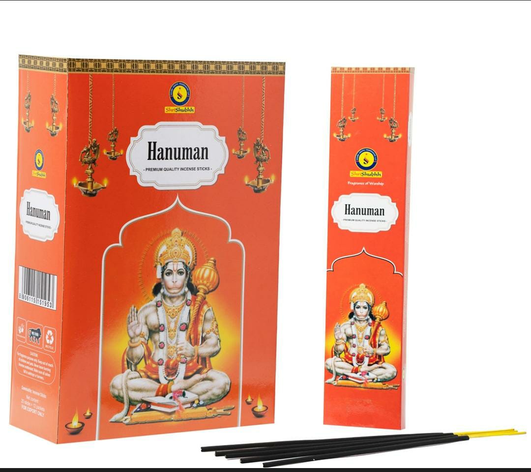 Shrishubhh | Hanuman Premium Quality Incense Sticks Pack of 12
